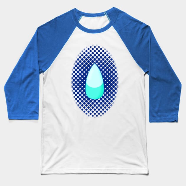 Aquamarine Gem Baseball T-Shirt by Blackmoonrose13